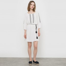 Платье с рукавами ?, с вышивкой, пояс с помпонами  B.YOUNG ELLA DRESS