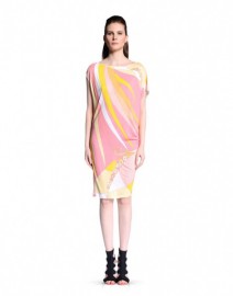 Стильное асимметричное цветное платье Emilio Pucci