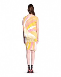 Стильное асимметричное цветное платье Emilio Pucci