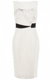 Белое атласное платье с кружевом Asos