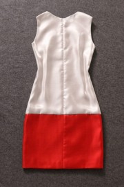 Элегантное бело-красное платье Valentino