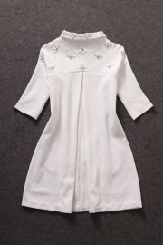 Стильное белое платье с большими карманами Christian Dior