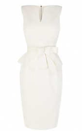 Белое деловое платье с V-образным вырезом Asos