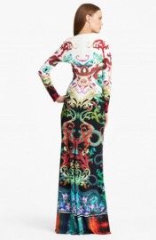 Эксклюзивное длинное платье  с уникальным принтом Emilio Pucci