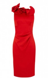 Красное коктейльное платье из атласа Asos