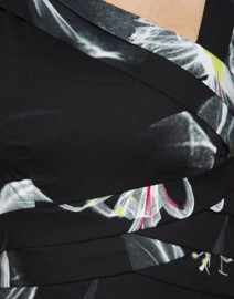 Черное летнее платье с асимметричным вырезом Asos