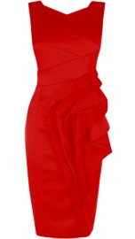 Красное платье-футляр из атласа Asos