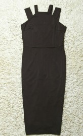 Черное платье-футляр на молнии Victoria Beckham