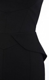 Черное платье-футляр с баской Asos