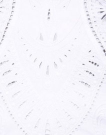 Белое платье из хлопка с вышивкой ришелье Karen Millen