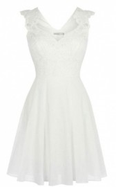 Белое платье из легкого хлопка с вышивкой Karen Millen