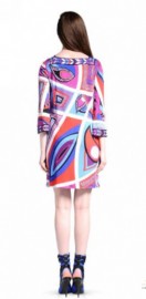Разноцветное платье из тонкого трикотажа Emilio Pucci