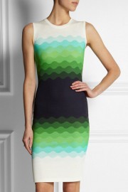 Обтягивающее платье с эксклюзивным рисунком в виде цветных волн Roberto Cavalli