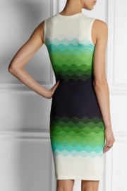 Обтягивающее платье с эксклюзивным рисунком в виде цветных волн Roberto Cavalli