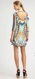 Цветное платье с глубоким вырезом на спинке Emilio Pucci