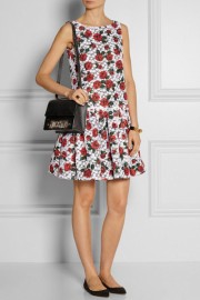 Романтичное платье в красный цветочек Moschino