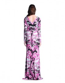 Длинное розовое платье Emilio Pucci