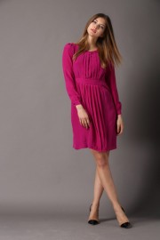Красивое шелковое платье цвета фуксии Burberry