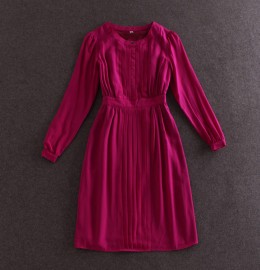 Красивое шелковое платье цвета фуксии Burberry