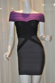 Стильное трехцветное платье Herve Leger
