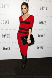 Повседневное трикотажное красное платье Victoria Beckham