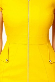 Желтое трикотажное платье на молнии Asos