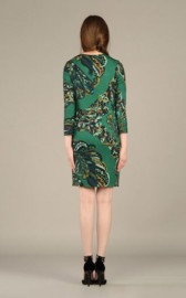 Зеленое трикотажное платье с вырезом-капелькой Emilio Pucci