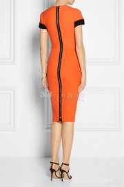 Оранжевое трикотажное платье Victoria Beckham