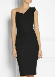 Черное вечернее платье-футляр на молнии Victoria Beckham