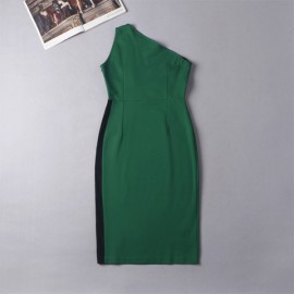Элегантное зеленое платье на одно плечо Roland Mouret