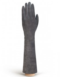 Длинные кожаные женские перчатки (шерсть и кашемир) IS5003 grey (Eleganzza)