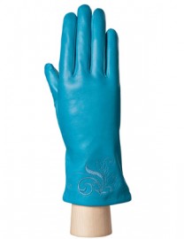 Перчатки кожаные женские подкладка из шелка AND W12FH-103 turquoise (Anyday)