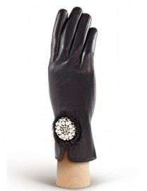Перчатки женские 100% кашемир 2785w black (Eleganzza)