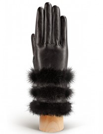 Перчатки женские 100% шерсть IS193 black (Eleganzza)