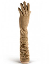 Перчатки женские длинные (шерсть и кашемир) IS02010 taupe (Eleganzza)