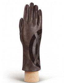 Перчатки женские (шерсть и кашемир) HP30230 d.brown (Eleganzza)