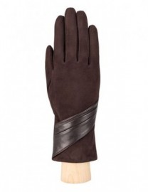 Перчатки женские (шерсть и кашемир) IS01310 d.brown (Eleganzza)