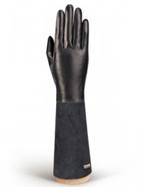 Перчатки женские (шерсть и кашемир) TOUCH IS02059 black/d.grey (Eleganzza)