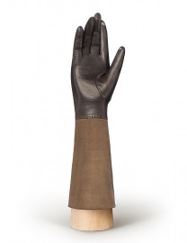 Перчатки женские (шерсть и кашемир) TOUCH IS02059 d.brown/taupe (Eleganzza)