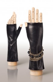 Перчатки женские подкладка из шелка 02046 black (Eleganzza)