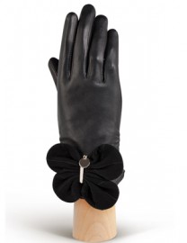 Перчатки женские подкладка из шелка IS02000 black (Eleganzza)