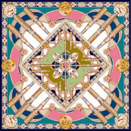 Платок женские шелк 110х110 B04-3151-14 (Eleganzza)