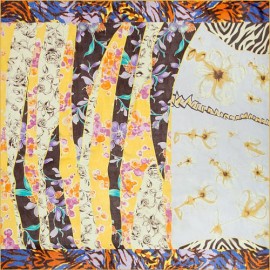 Платок женские шелк 135х135 B02-3119-17 (Eleganzza)