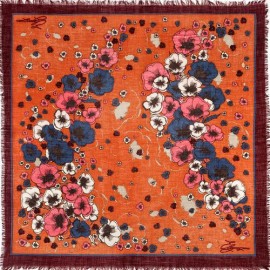 Платок женские шерсть+кашемир 90х90 Y42-7121-18 (Eleganzza)