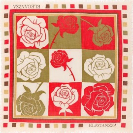 Платок женские шерсть+кашемир 90х90 Y42-7122-14 (Eleganzza)