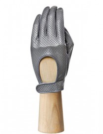 Водительские перчатки кожаные без пальцев IS854 grey (Eleganzza)