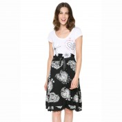 Платье с короткими рукавами, на поясе, двухцветное DESIGUAL, Vest Roxana