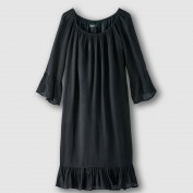 Платье из струящейся вуали, рукава 3/4 VITOLA DRESS