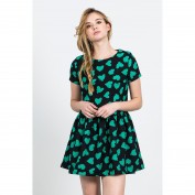 Платье расклешенное с короткими рукавами, DIXIT DRESS