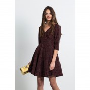 Платье расклешенное с рукавами 3/4, DENA BURDEOS DRESS